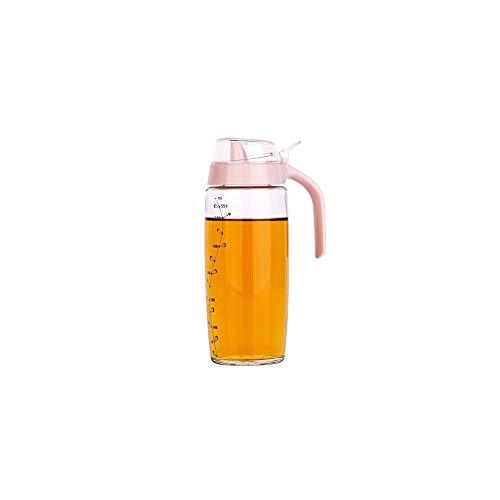 Botellas de cristal con escala para aceite de oliva a prueba de fugas y vinagre de 550 ml