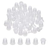 PATIKIL Passend Für 7mm Plastik Stopfen Ersatz Steckverschluss 50 Stück Aufsteckbare Flaschenadapter Salzstopfen Verschlüsse Plastikflaschenverschlüsse Für Labor Haushalt Kosmetik Klar
