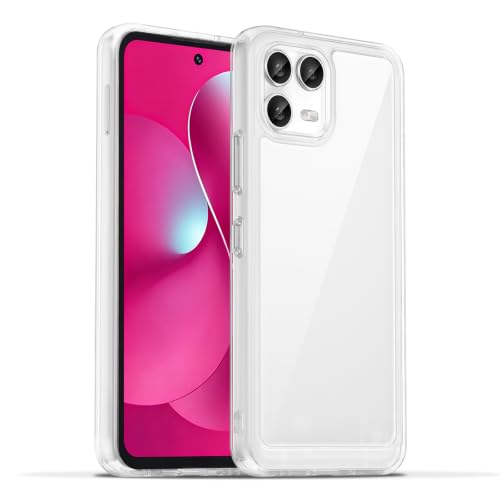 Image of Case for T-Mobile REVVL 8 Pro 5G, Military Grade Drop Protection Phone Case, Yellowing Resistant, Anti-Scratch Hard PC Back, Shockproof Hard Ultra-Thin Protective Cover, Clear