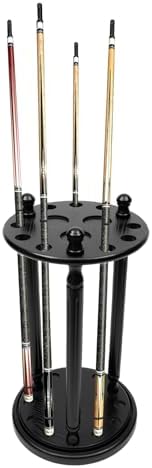 Pool Cue Holder Pool Cue Rack Pool Cue Holder Floor Standing 9 Pool Cue Stand Pool Cue Rest Revolving Billiard Stick Cue Rack Wood Billiard Cue Rack