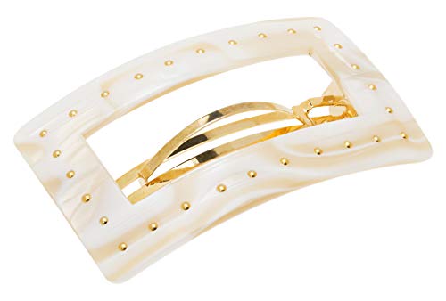 Pasador rectangular con tachuelas France Luxe Alba pinza de pelo para recogidos y moños de mujer