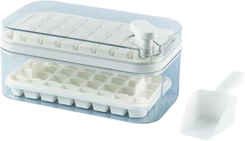 製氷皿 【ワンプッシュで氷が取れる】 製氷機 アイストレー 家庭用 容器 2枚入り 製氷器 氷が作れる 蓋付き 大容量 取りやすい 大きい氷 透明氷 アイストレイ 四角氷 密閉蓋付きのアイスグリッド 氷入れ 氷作る容器 二重機能 冷凍保存 耐久性 漏れ防止