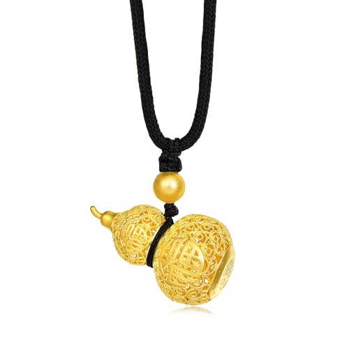CHOW SANG SANG 999.9 24K Solid Gold Cultural Blessings Auspicious Gourd WULU Necklace for Women & Men 70cm 90852Z Price-by-Weight 13.47g Gold