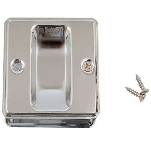 Cerradura para puerta empotrada cuadrada Stone Harbor Hardware, función paso, cromo pulido miniatura 3
