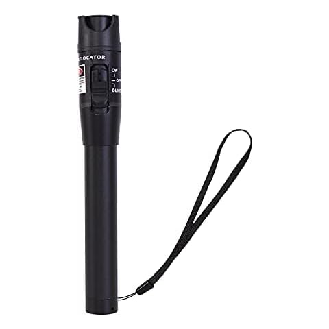Visual Fault Locator 30KM, Fiber Light Pen Kit for Fiber Network Cable Test, VFL Fiber Optic Cable Tester Detector Meter with Universal 2.5mm Adapter for FC SC ST LC Connectors (Aluminum) Cover