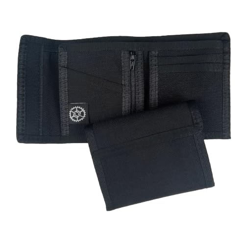 Image of Sprocket Nylon Bifold Wallet with Zippered Coin Pocket (Black)