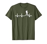 Heartbeat Hiking In The Mountains- Regalo de montañero Camiseta, Hombre, Verde Oliva, M