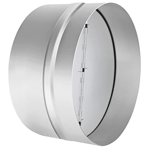 6 Inch Draft Blocker Backdraft Damper Duct Draft Stopper One-Way Airflow Ducting Insert Backflow Preventer Inline Fan Vent Vent Deflector (6 in) Cover