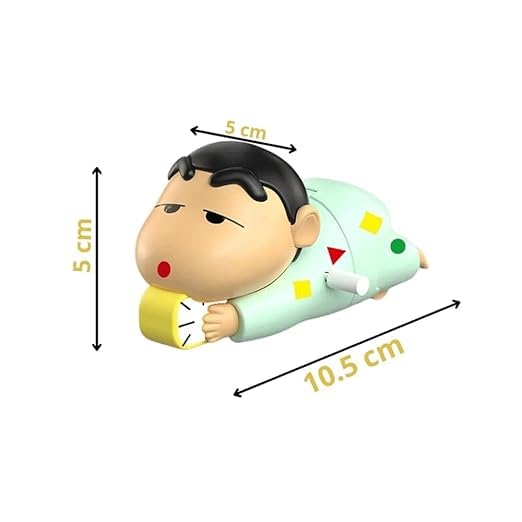 acrown Cute Shinchan Toys for Kids Sensory Worm crwaling Shinchan Wind up Colorful Toy Insect Figurines for Boys and Girls Multicolor (Shinchan Toy) 4