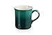 Le Creuset Enamel On Steel Demi Kettle with Metal Finishes & Stoneware Set of 2 Mugs, 1.25 qt. Kettle & (2) 14 oz. Mugs, Artichaut