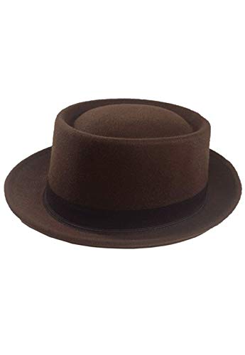 Chapéu Chapelaria Vintage Pork Pie Clássico Marrom – P