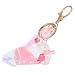 PRETYZOOM Keychain Fruit Tea Keychain with Liquid Quicksand Keychain Fruit Milk Tea Keychain Bubble Tea Keychain Acrylic Ornament Keychain Wristlet