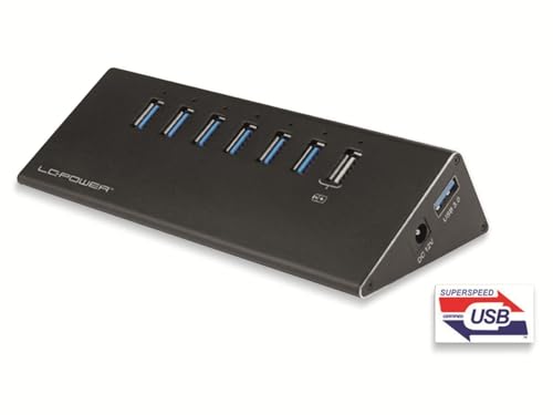 LC-POWER Adapter Hub USB3.0 6Port LC-HUB-ALU-2B-7 [bk]