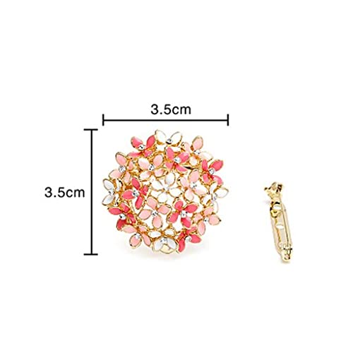 Broche hijab clip écharpe fleur émail double usage accessoire femme - 4