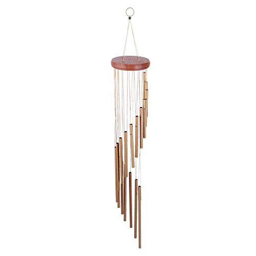 Wind Chimes for Home & Garden – Metal Aluminum Hanging Wind Bells, Outdoor & Indoor (Multiple Sizes & Designs) (Rose Gold, 18 Tube)