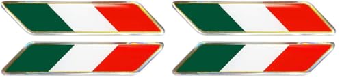 Pegatina de bandera italiana inclinada 3D Quattroerre 482 para personalizar tu coche o moto