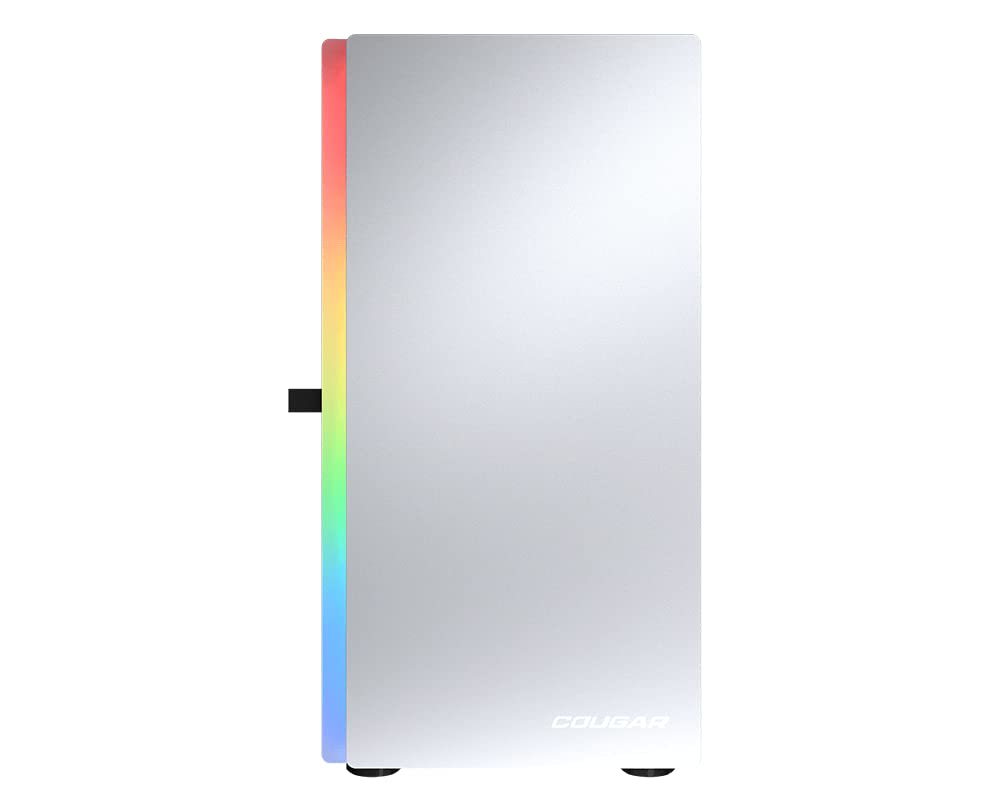 Cougar Gaming | BOITIER PC Gaming | PURITYRGBWHITE - Panneau latéral en Verre trempé - RGB Personnalisable - Compatible avec Cartes mères ATX, Micro ATX et Mini ITX - Compartiment PSU