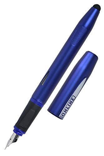 Online Penna Stilografica per Destrorsi, Blu Brillante