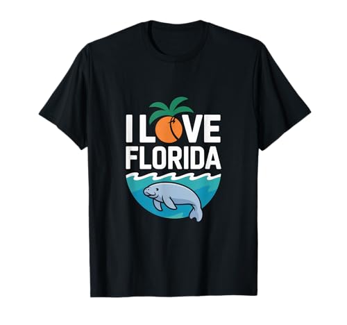 J'adore Florida Manatee Palm Wave T-Shirt