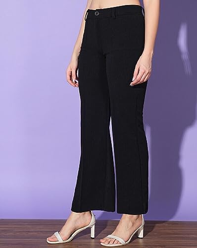 Image of Sheetal Associates Women's Regular Fit Polycotton Solid Casual Trouser