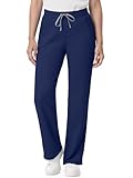 Eadflie Scrub Pants for Women - Straight Leg Medical Scrub Pants with 6 Pockets - Drawstring Soft Stretch Women Scrub Pant - (Navy Blue/M)