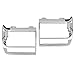HECASA Headlight Bezel Compatible with 1989-1994 Ford Bronco Explorer Ranger Headlamp Door Set Housing Cover Trim Pair Right & Left Replacement for F2TZ13064G F2TZ13064H Silvery