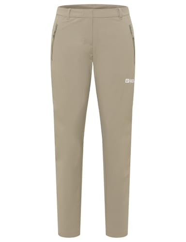 Jack Wolfskin Damen Hikeout Pants Wanderhose, Stone, 38 EU