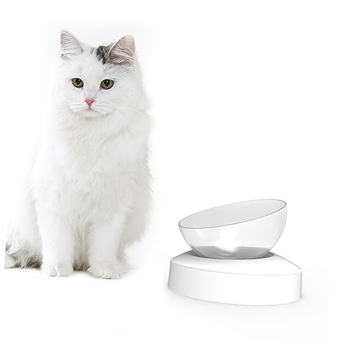 GRIRIW Elevated Pet Feeder Large Dog Water Bowl Spill Design 20° Adjustable for Cervical Spine Health