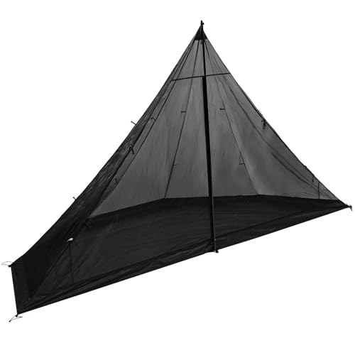 Image of TOMOUNT Half Inner Mesh for Teepee Hot Tent with Waterproof Bathtub Floor