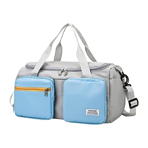 Yoloke Sports Bag, Travel Duffle Bag With Wet Bag And Shoe Compartment, Weekend Travel Backpack With Shoe Compartment Waterproof, Travel Bag For Men And Women Cover
