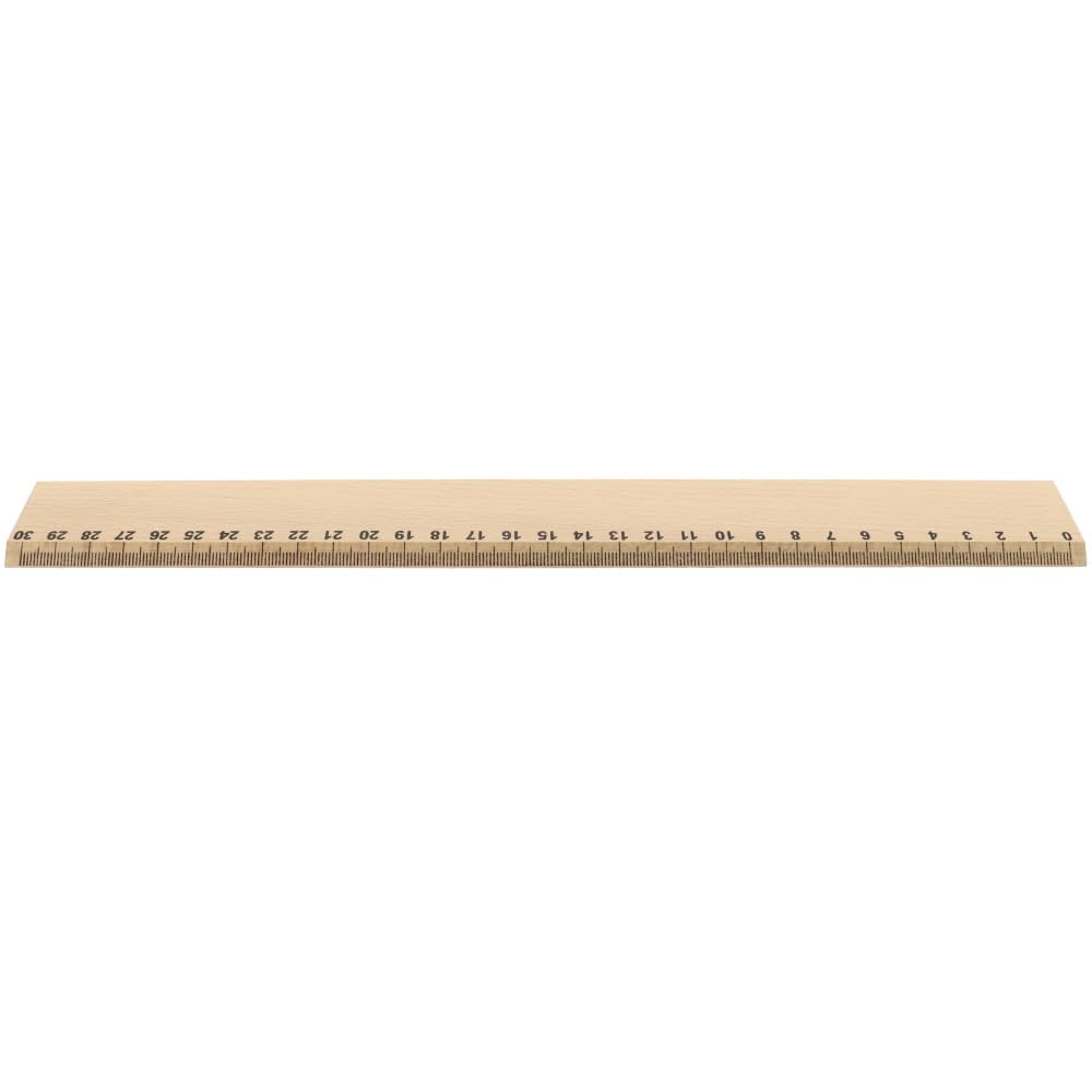 25x HOFMEISTER® Lineal aus Buchenholz 30 cm – handgefertigt, nachhaltig & plastikfrei – präzises Holzlineal für Schule, Büro & Zeichnen – stabil & langlebig