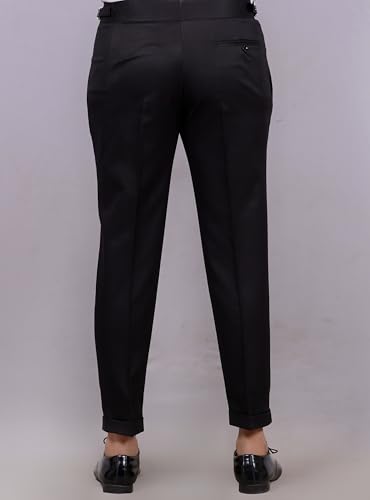 Image of FASHIONEMPIRE Men's Formal Trousers Front Pleated Double Button Gurkha Zion Pant Slim Fit | Stylish Formal Pant for Party and Casual Wear