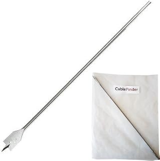 10mm x 400mm Extra Long Steel Flat/Spade Drill Bit - Hex Shank Wood Hole Cutter - Loops