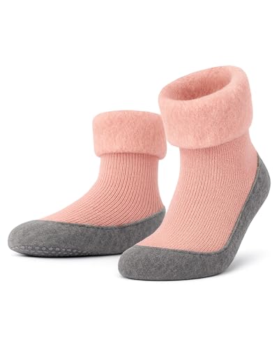 Chaussons chaussettes en laine premium anti-dérapants