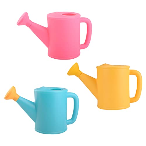 Watering Can for Indoor Plants, 3PCS Small Cute Plastic Kids Gardening Watering Can Set for House Plants Garden Flower Outdoor Plants, 800ml / 27oz / 0.2 Gallon