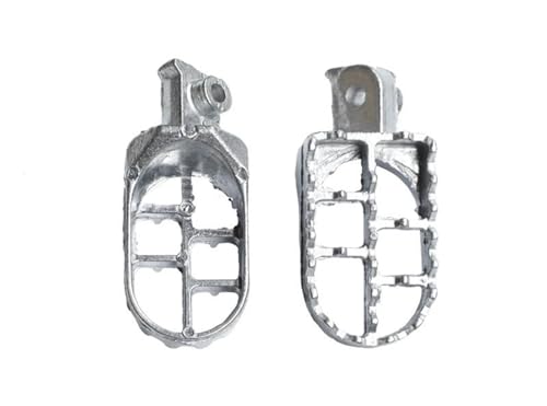 FULUSIC Reposapiés Moto para CR125 para 250CRF para 150R para 250R para 250X para 250RX para 450R Reposapiés para Motocicleta Pedales Pedales Reposapies Moto(Silver)