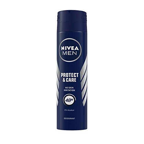 Image of Nivea Men Deodorant Spray, Protect & Care, No Skin Irritation & 48H Freshness, 150 Ml And Deodorant Spray, Fresh Ocean, 48H Long Lasting Freshness With Fresh Aqua Scent, 150 Ml, Pack Of 1