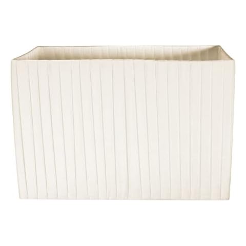 Pantalla de lámpara rectangular plisada crema por Happy Homewares Cover