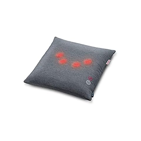 Beurer MG 135 Shiatsu-Massagekissen mit Wärmefunktion, 4 Massageköpfe, Abschaltautomatik, waschbarer Bezug, für Schultern, Nacken, Rücken und Beine, 40 x 40 cm Cover