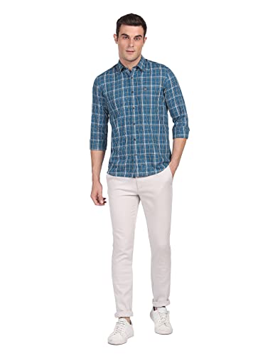 Image of Arrow Men's Cotton Checkered Slim Fit Casual Shirt