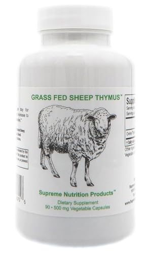 Supreme Nutrition Sheep Thymus - 100% Grass Fed and Finished in New Zealand 90 Capsules of Pure Ovine Thymus