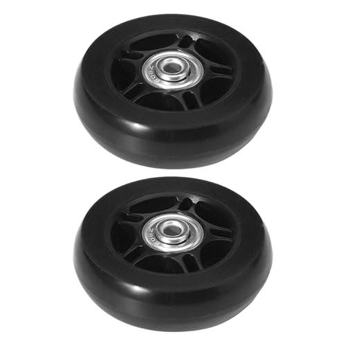 Luggage Wheels Replacement 2Pair 41X18MM Luggage Suitcase Replacement Wheels with Metal Bearings Axles Screw Rubber Casters Wear Resistant Repair Tool(68x24mm)
