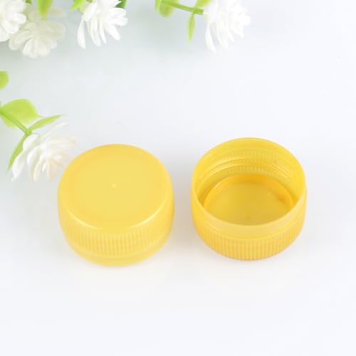 Image of Healifty 100 Pcs Plastic Water Bottle Caps 1.18 Inch Reusable Diy Drink Bottle Covers for Kids Crafts and Home Education