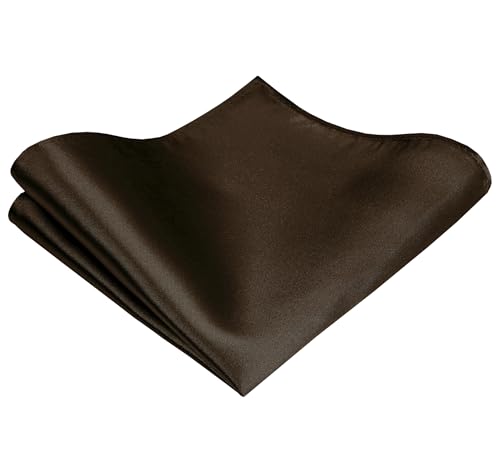 Image of TIE G Solid Satin Woven dyed Color Formal Black Necktie and Pocket Square Sets in Gift Box