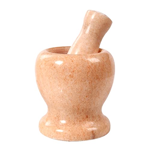 molinillo de especias Juego de mortero y mortero triturador de pastillas de mármol pulido natural pulido, molinillo de especias, cuenco de hierbas, polvo de Pesto tamaño pequeño 3,7 pulgadas triturado