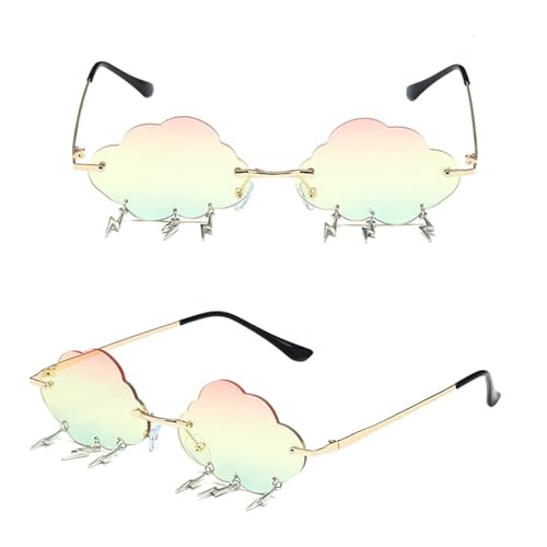 Stylish Clouds Sunglass for Girls Boys Photo Props Travel Cool Shades Frameless Cool Glasses Girls3