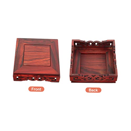 Socle bois affichage artisanat support theiere base elegante - 4
