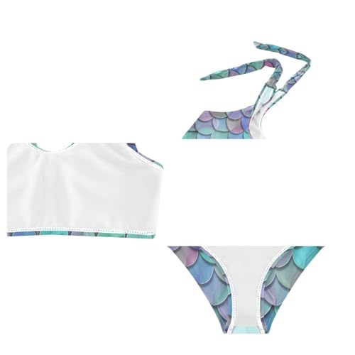 Image of Girls Swimsuit Two Piece Swimwear Bikini Set Pink Bow Softball Bathing Suit for 3-12T,