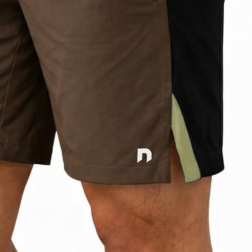 Image of NEVER LOSE Stylish Shorts for Men with Dual Color Design & Side Cut, Gym Shorts Men Workout, Running Shorts, Comfortable Sports Bermuda Shorts