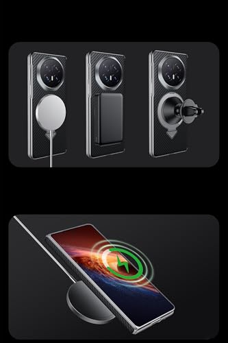 Coque pour Honor Magic V6 avec support magnétique noir - 4